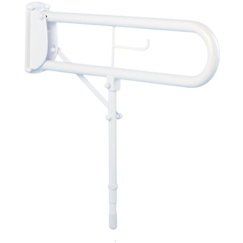 BATHEX HINGE RAIL M/S DOUBLE C/W DROP DOWN LEG 760mm WHITE 33920