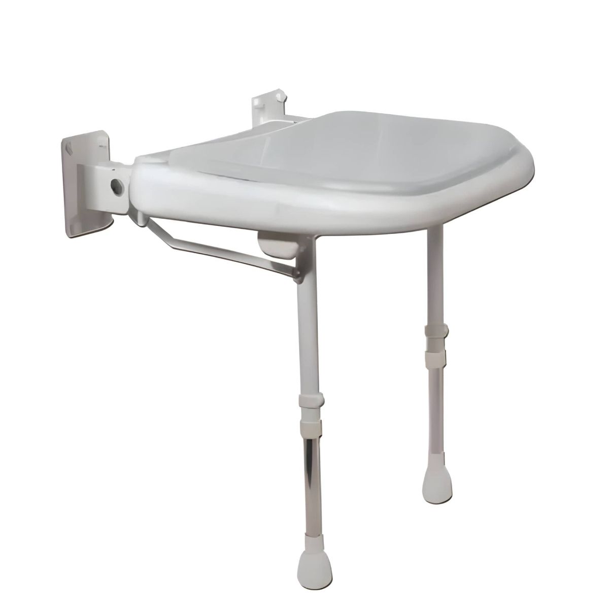 AKW 04230P ADVANCED WALL MOUNTED FOLD UP GREY PADDED SEAT C/W ARMS