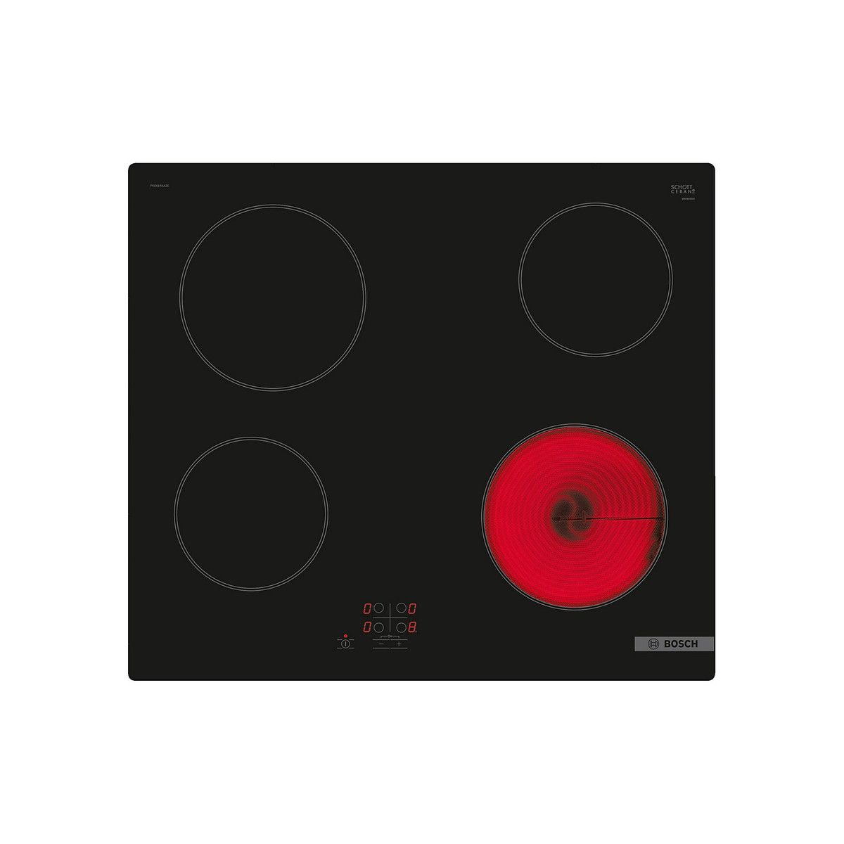 BOSCH PKE61RAA8B SERIES 4 QUICKTHERM CERAMIC HOB BLACK GLASS
