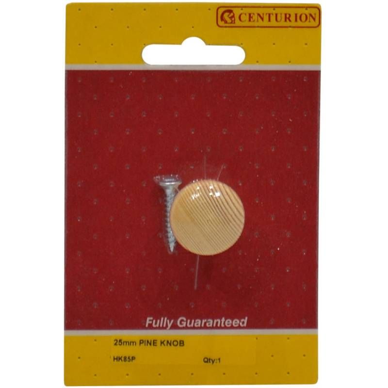 CENTURION HK85P CUPBOARD KNOB 25mm PINE