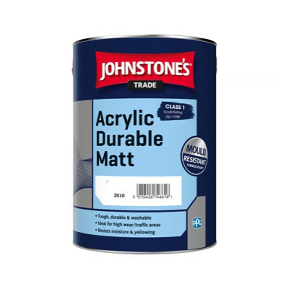 JOHNSTONES 16K WATER BASED ACRYLIC DURABLE MATT BASE 5l Z 304923