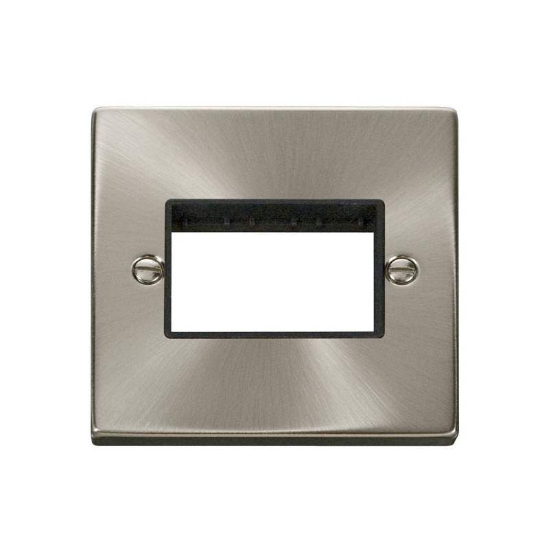 CLICK VPSC403BK GANG PLATE 3 APERTURE SATIN CHROME