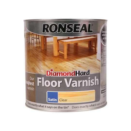 RONSEAL DIAMOND HARD CLEAR FLOOR VARNISH 2.5l SATIN 32583