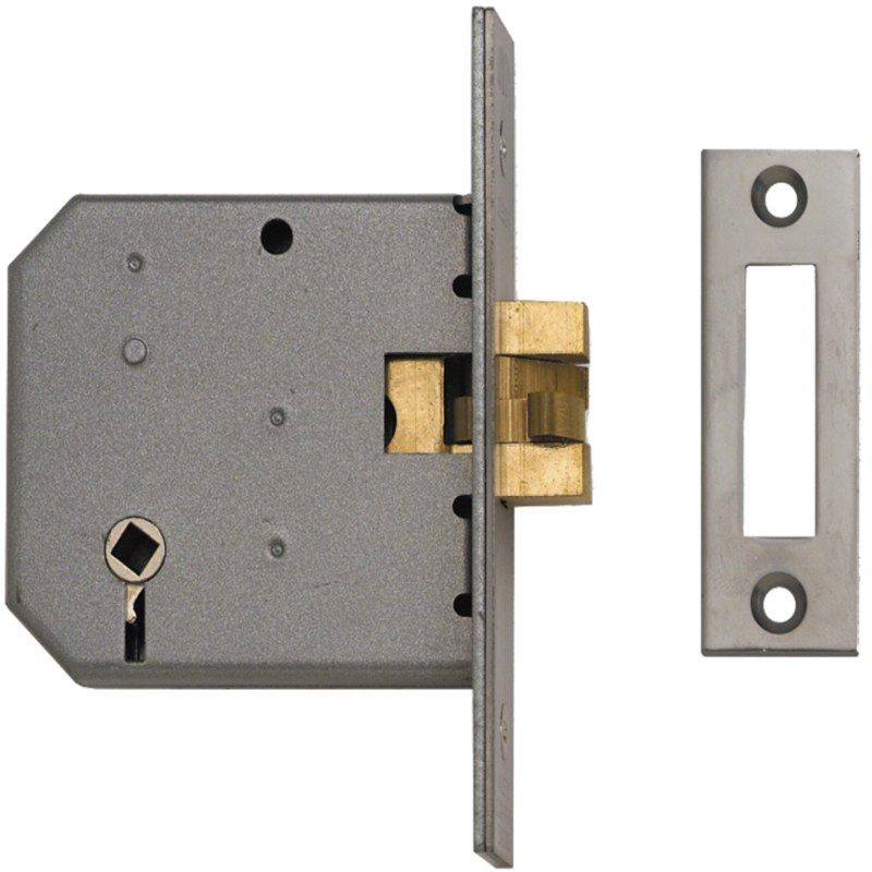 UNION 3 LEVER BATHROOM LOCK WITH CLAWBOLT PB 3" J2426-PL-3.00