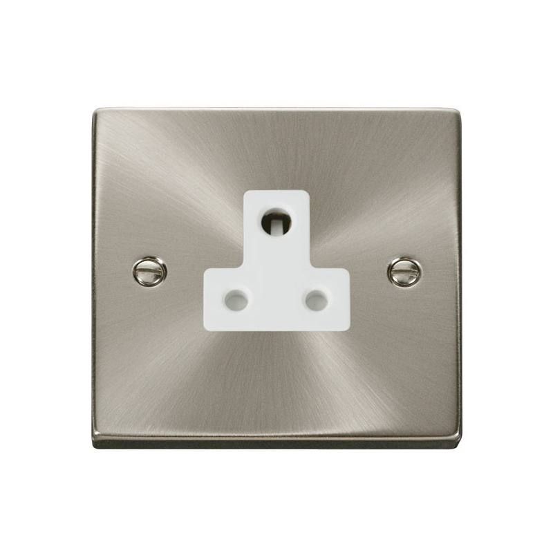CLICK VPSC038WH 5AMP SOCKET SATIN CHR
