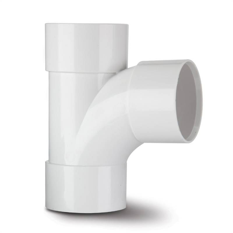 POLYPIPE ABS SWEPT TEE 50mm x 92.5deg WS56 WS56W WHITE