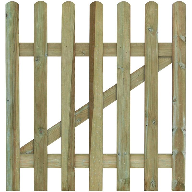 GRANGE RTPGT ROUND TOP PALISADE GATE 0.9 x 0.9m GREEN