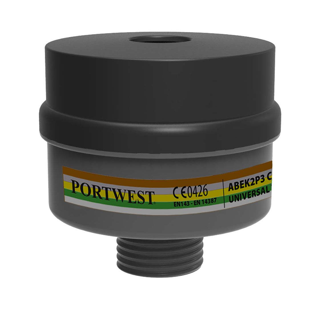 ABEK2P3 Combination Filter Universal Thread (Pk4), , R, Black