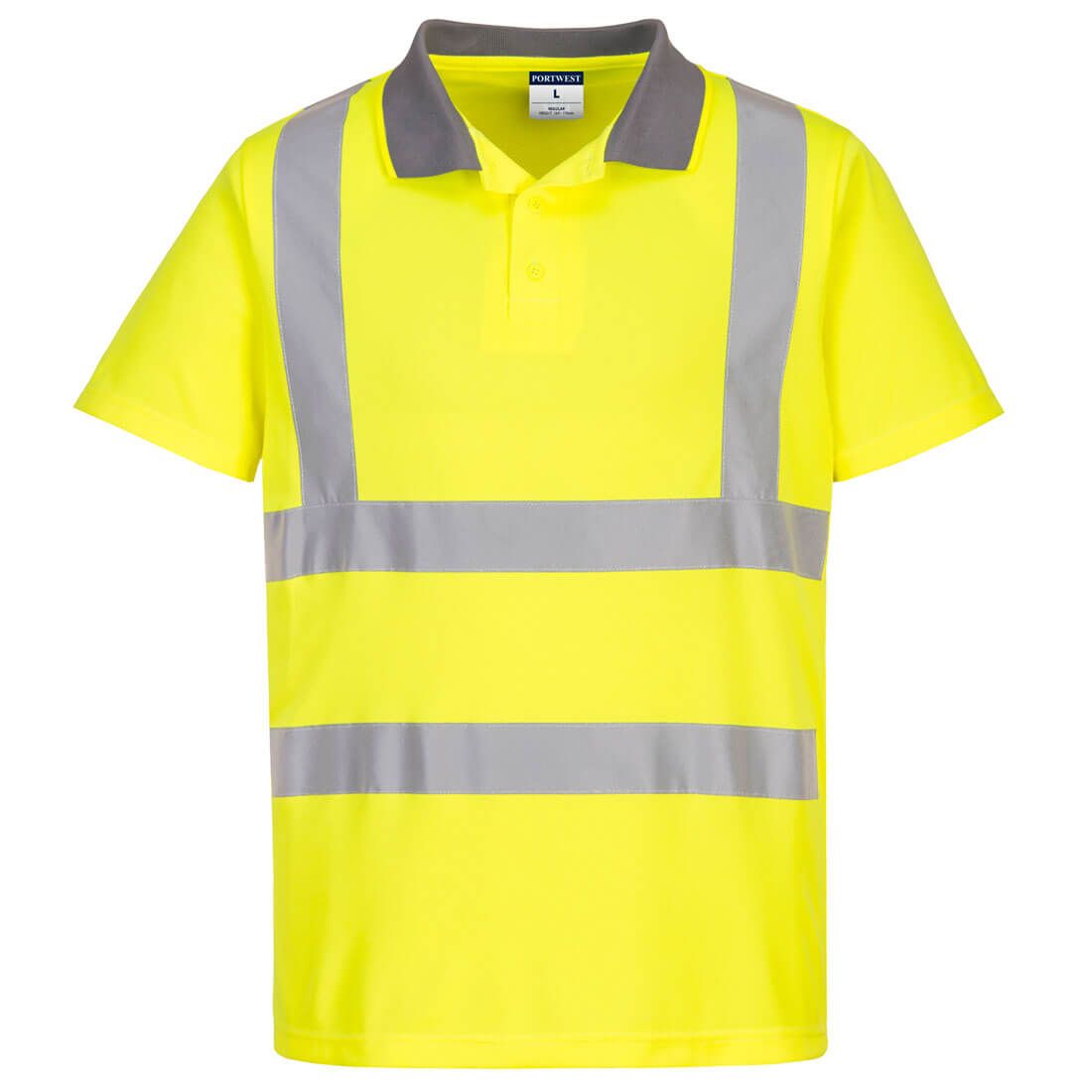 Eco Hi-Vis Polo Shirt S/S (6 Pack) , 4XL, R, Yellow