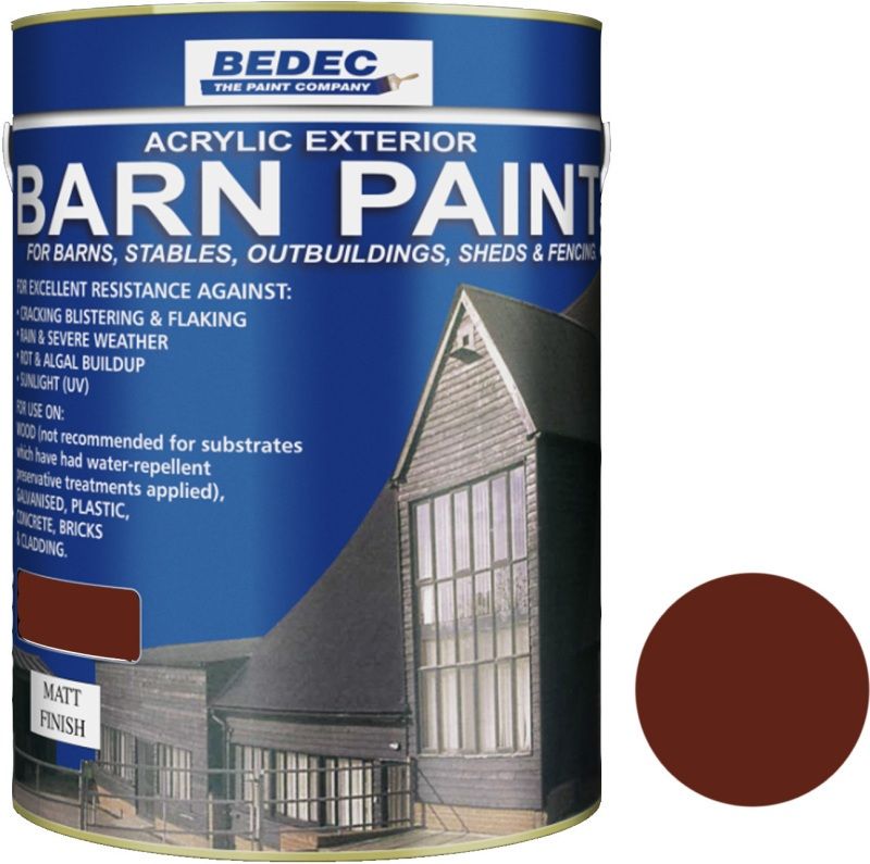 BEDEC MATT BARN PAINT 5l TILE RED BEDE2AN0083/46