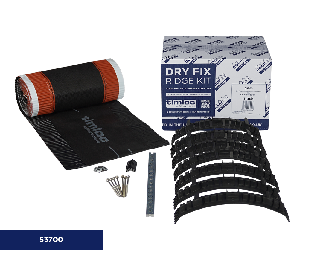 TIMLOC INTEGRATED DRY FIX RIDGE KIT 6m BLACK 54703