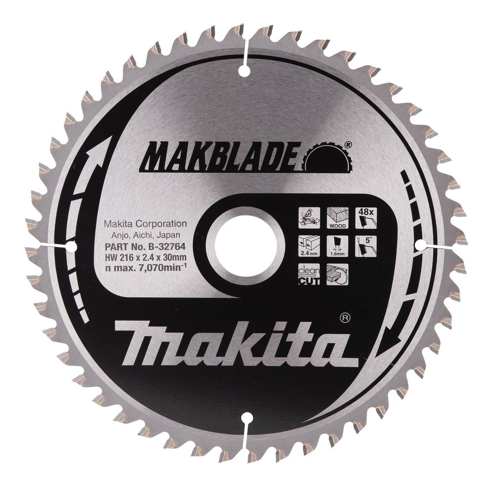 MAKITA B-32764 TCT SAW BLADE FOR WOOD 216X30X48T