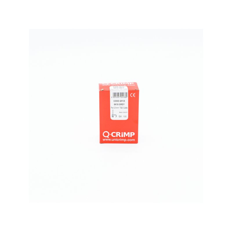 UNICRIMP TWIN & EARTH FLAT CABLE CLIPS 2.5mm GREY QFC5