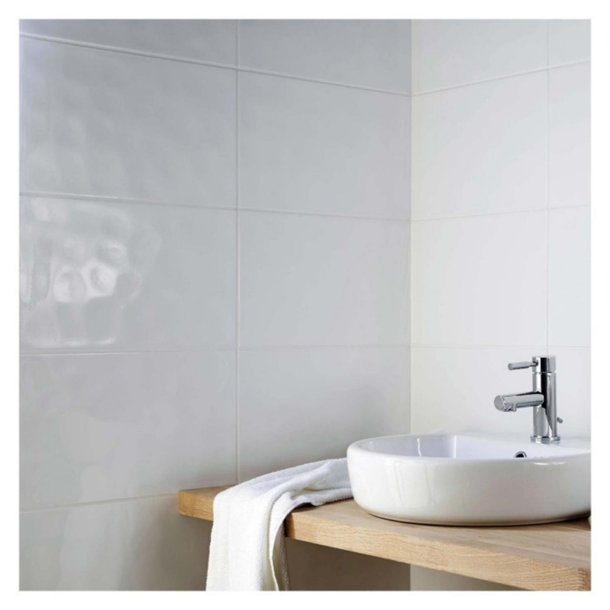YTC KA4025BUWH BUMPY TILE 400 x 250mm WHITE (10 TILES PER M2)