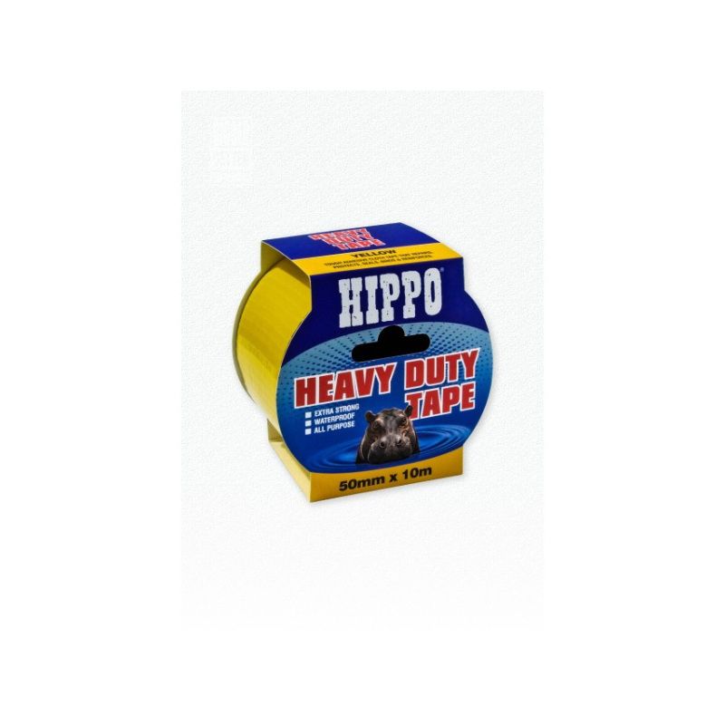 HIPPO HEAVY DUTY TAPE 50mm x 10m YELLOW H18009