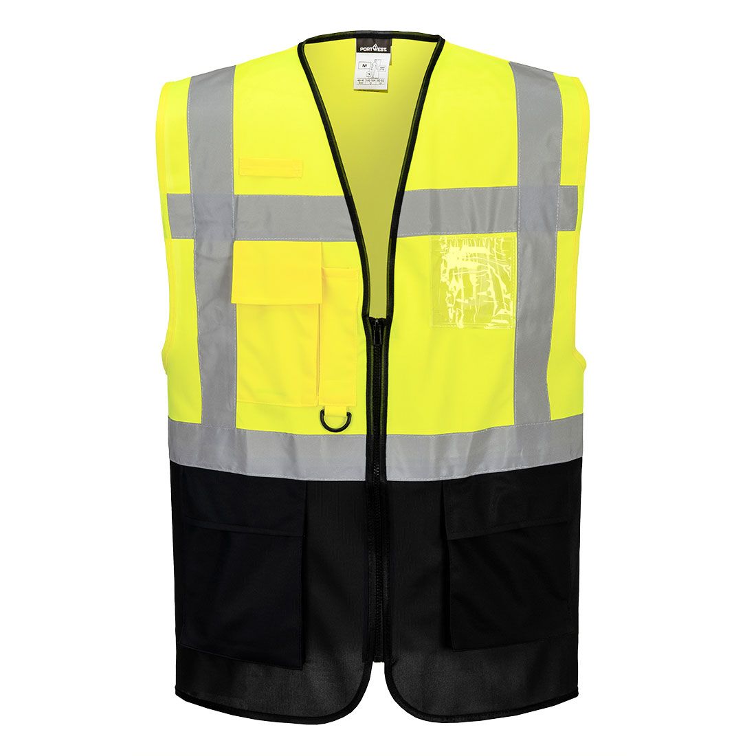 ES1 Essential Hi-Vis Contrast Executive Vest, 4XL, R, Yellow/Navy