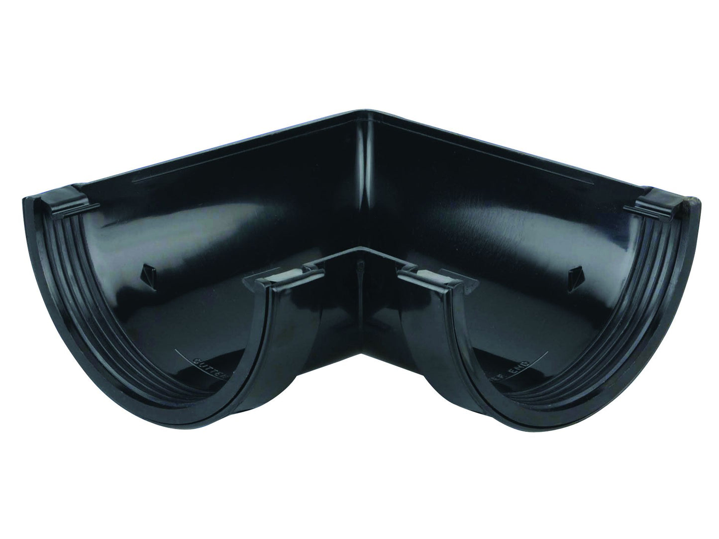 OSMASUPEROUNDLINE 5T503B PVCU GUTTER ANGLE 90deg 125mm BLACK
