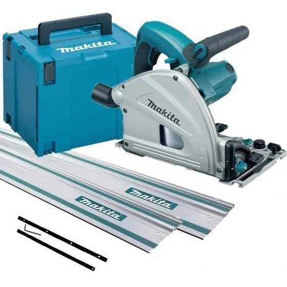 MAKITA SP6000J1 165mm PLUNGE SAW 110v + 2 x GUIDE RAILS & CONNECTORS