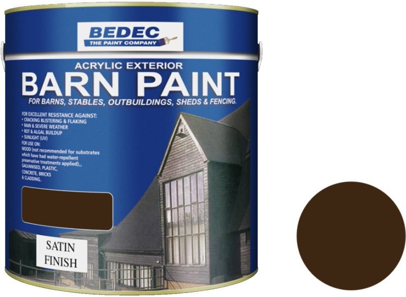 BEDEC SATIN BARN PAINT 2.5l CHESTNUT BEDE2AV2009/40