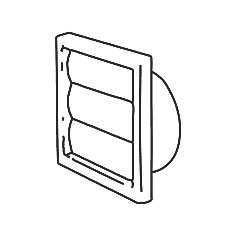 MANROSE GRAVITY GRILLE 150mm WHITE 1202W