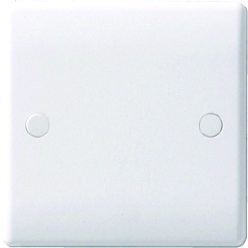NEXUS 894 MOULDED WHITE 1-GANG BLANK PLATE