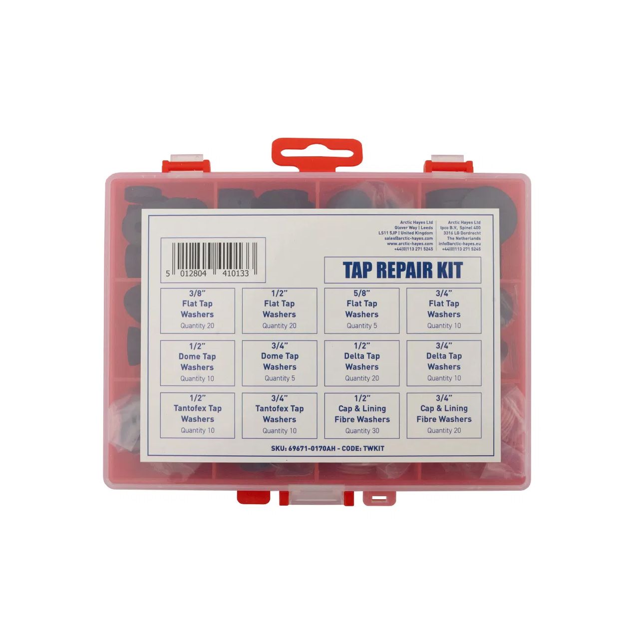 ARCTIC HAYES TAP WASHER KIT (170 PIECE) TWKIT