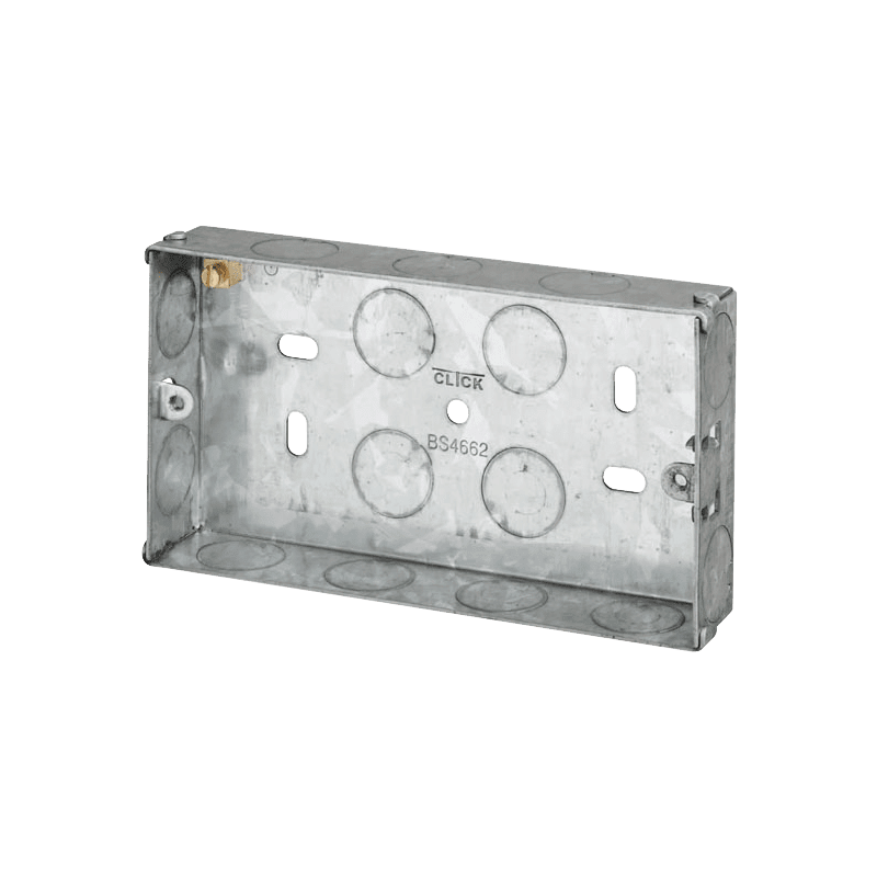 CLICK WA094 METAL BOX 2 GANG 25mm