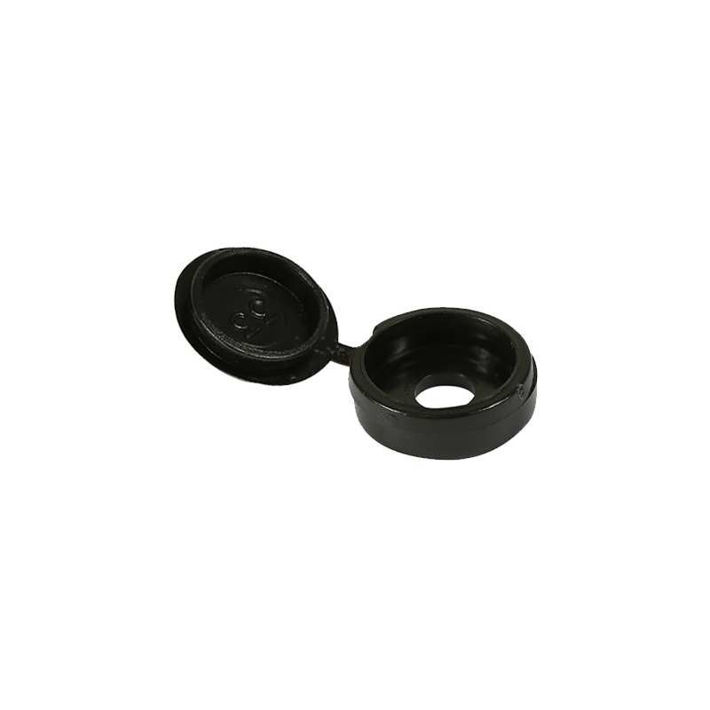 TIMCO HINGED SCREW CAPS No 10-12 BLACK (PACK 50) LHCCBLACKP