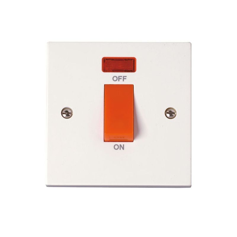 CLICK PRW201 1G 45A COOKER SWITCH NEON