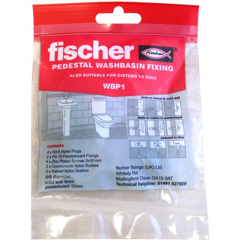 FISCHER PEDESTAL WASHBASIN FIXING SET WBP1 42835