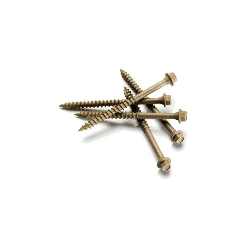 Millboard Subframe Hex Head Screws 6.3 x 90mm Box 50 Brown
