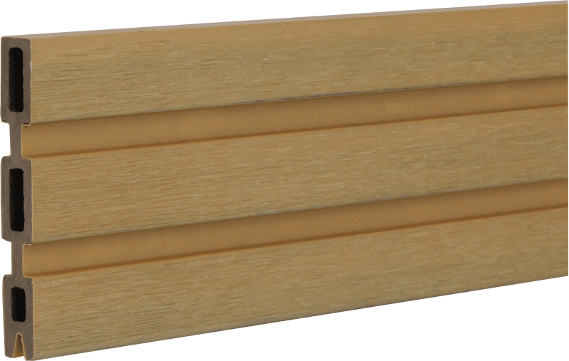 COMPLETE COMPOSITE SLATTED FENCING TOP BOARD 1830 x 135 x 20mm SPICED CEDAR CCSFTBSC
