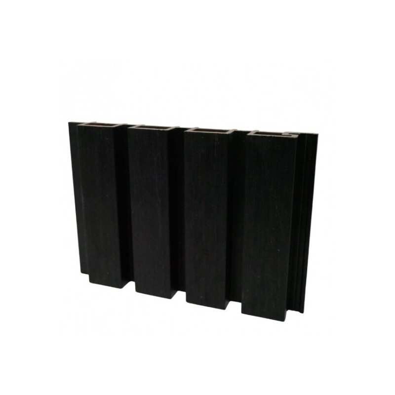 COMPLETE COMPOSITE SLATTED FENCING BOARD 1830 x 161 x 20mm MIDNIGHT BLACK CCSFBMB