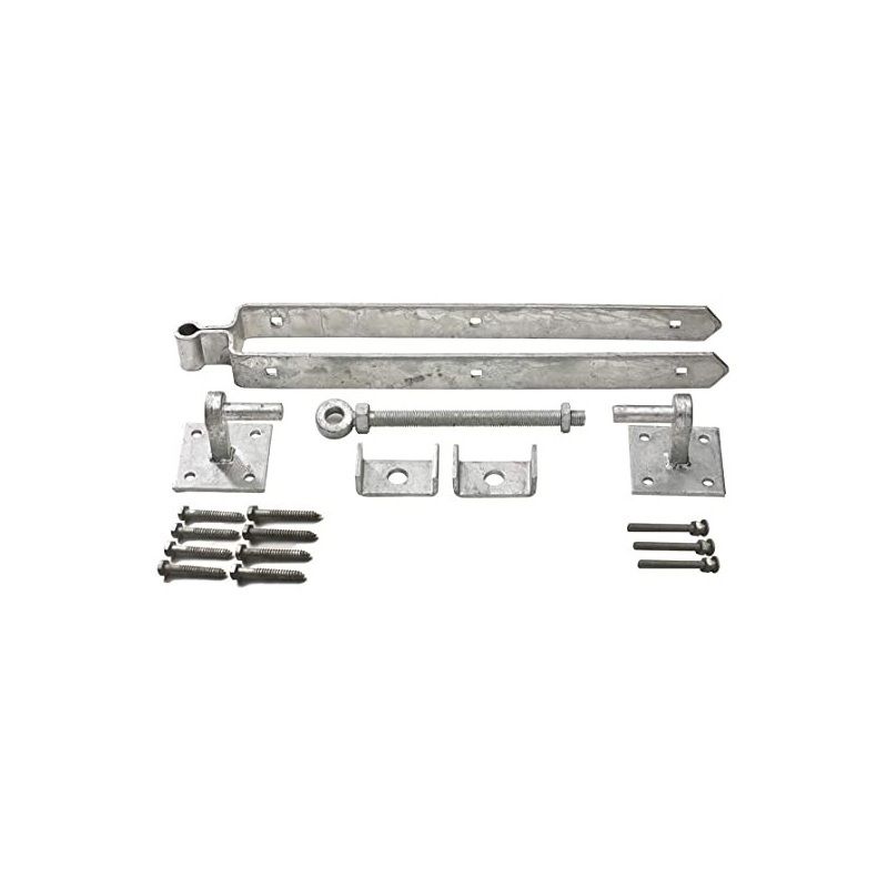 600mm 24" GALV ADJ BOTTOM FIELDGATE SET ON 4" PLATES TO SUIT 19mm PINS P/PACK 167-153PPSET1GV