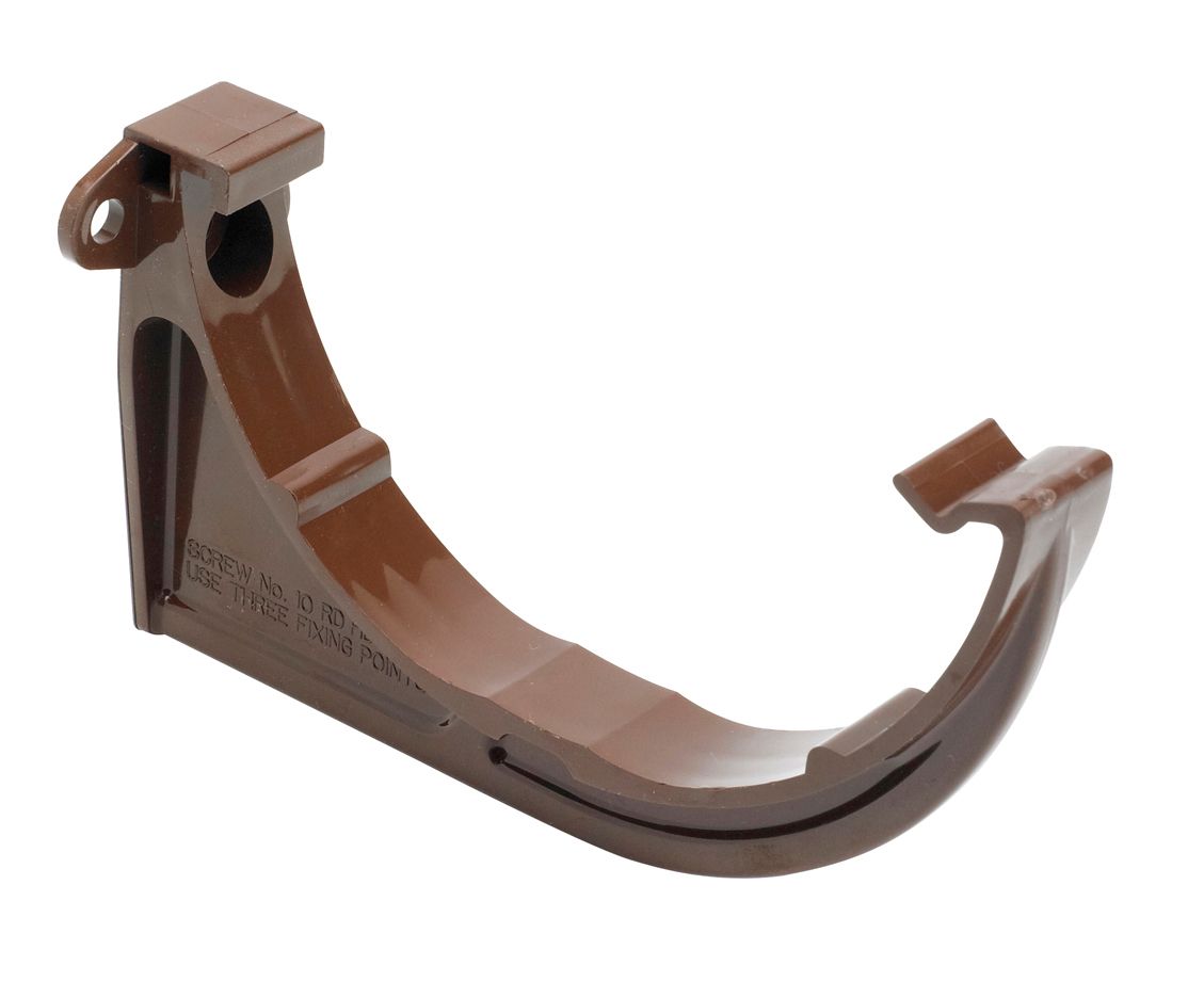 OSMA 0T019 ROUND PVCU GUTTER SUPPORT BRACKET 112mm 0T019N BROWN