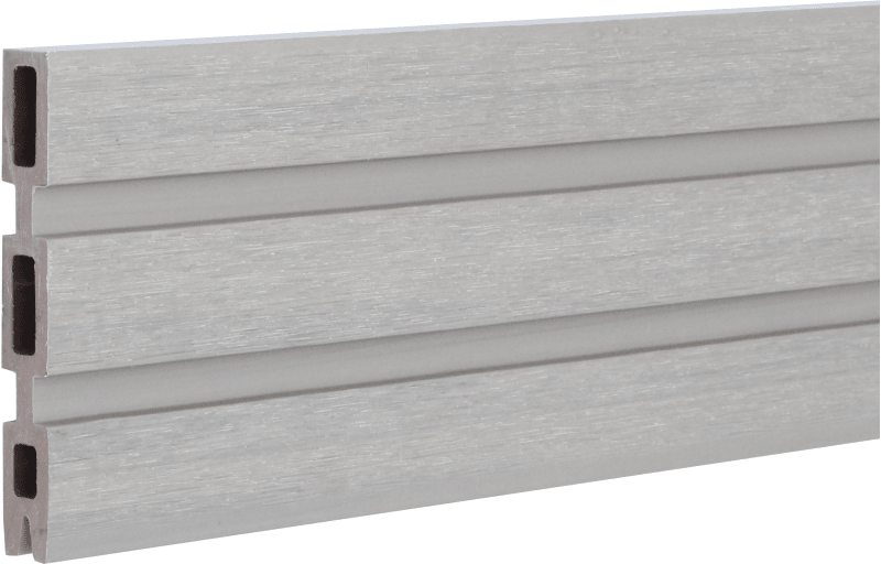 COMPLETE COMPOSITE SLATTED FENCING TOP BOARD 1830 x 135 x 20mm MISTY WOOD CCSFTBSG