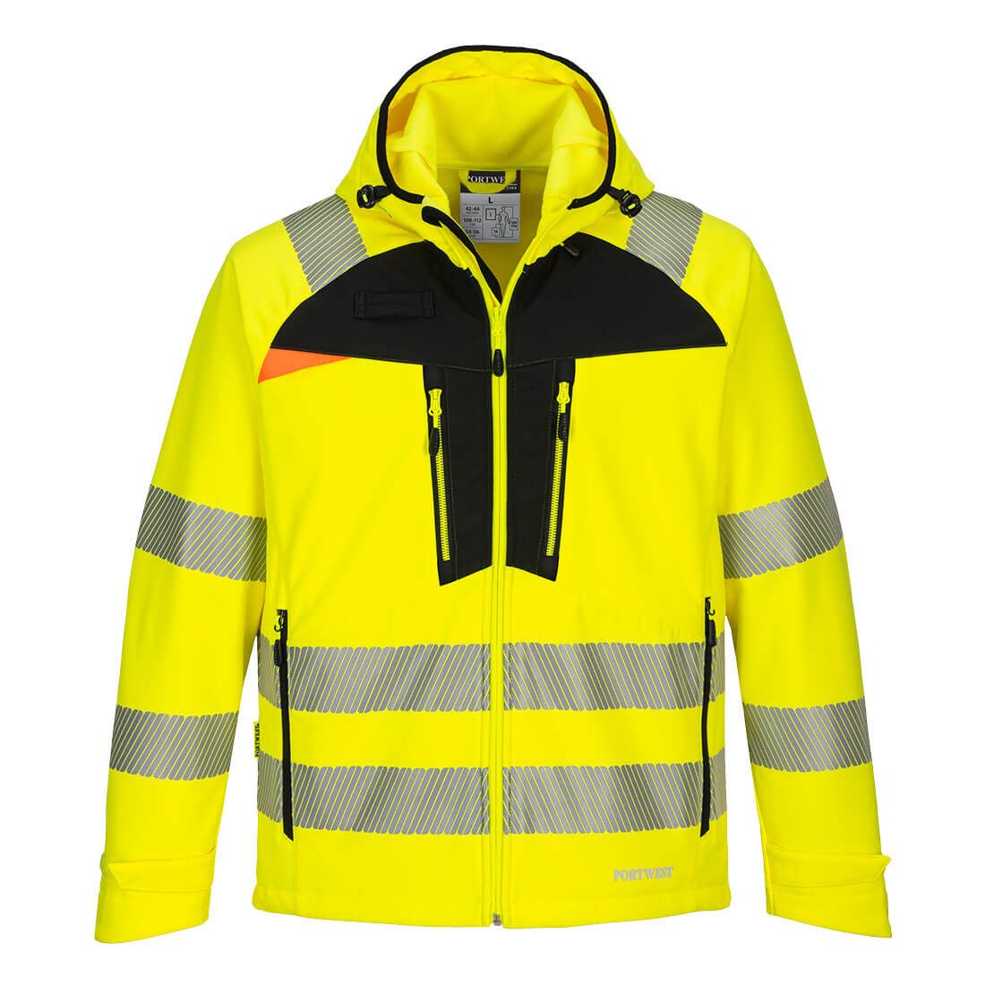DX4 Hi-Vis Softshell (3L), 4XL, R, Yellow/Black