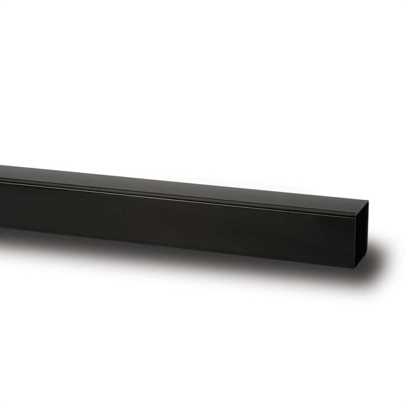 POLYPIPE RAINWATER SQUARE DOWNPIPE 65mm x 2.5m RS221B BLACK