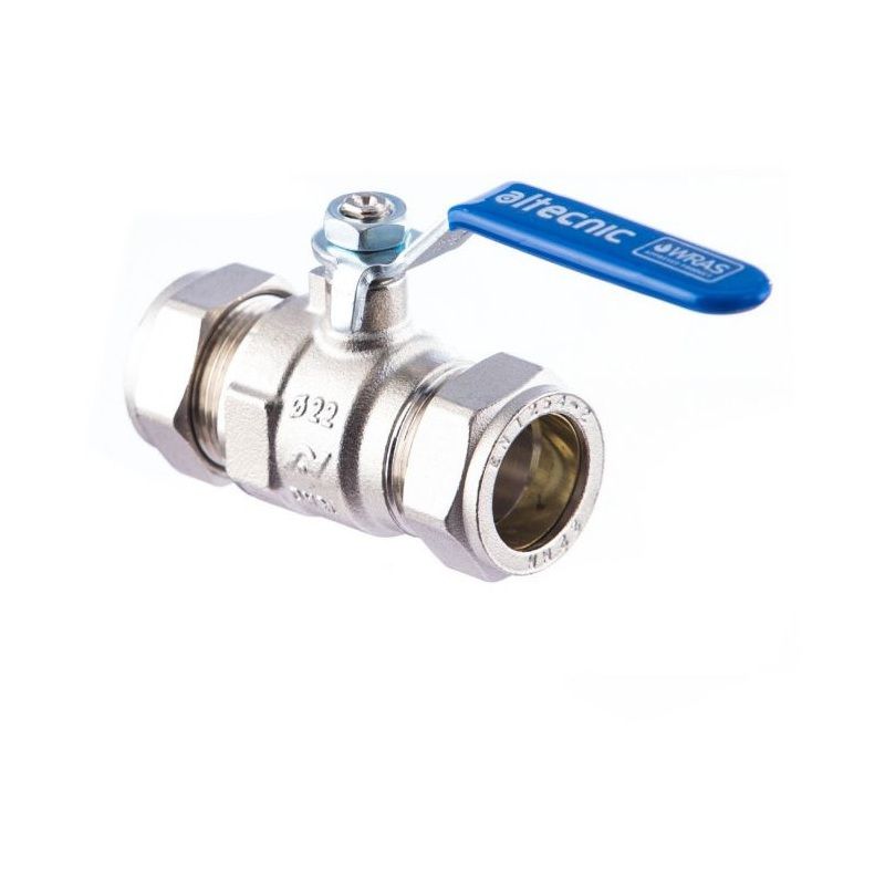 ALTECNIC LEVER BALL VALVE CXC 22mm BLUE HANDLE AI-373B22