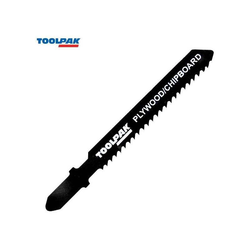 TOOLPAK JB05 PACK OF 5 PLYWOOD & CHIPBOARD CUT JIGSAW BLADES T119B 13tpi x 50mm