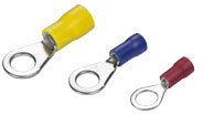 KRIMPTERM VIAS VYR84 YELLOW RING 8.4mm (5/16) TERMINALS