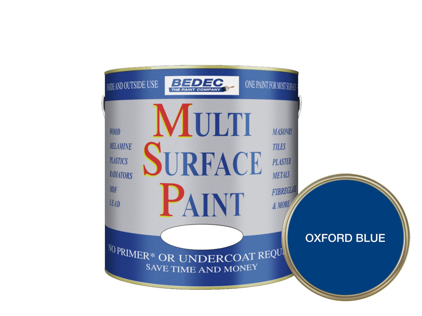 BEDEC SOFT GLOSS MULTI SURFACE PAINT 2.5l OXFORD BLUE BEDE2KA1182/70
