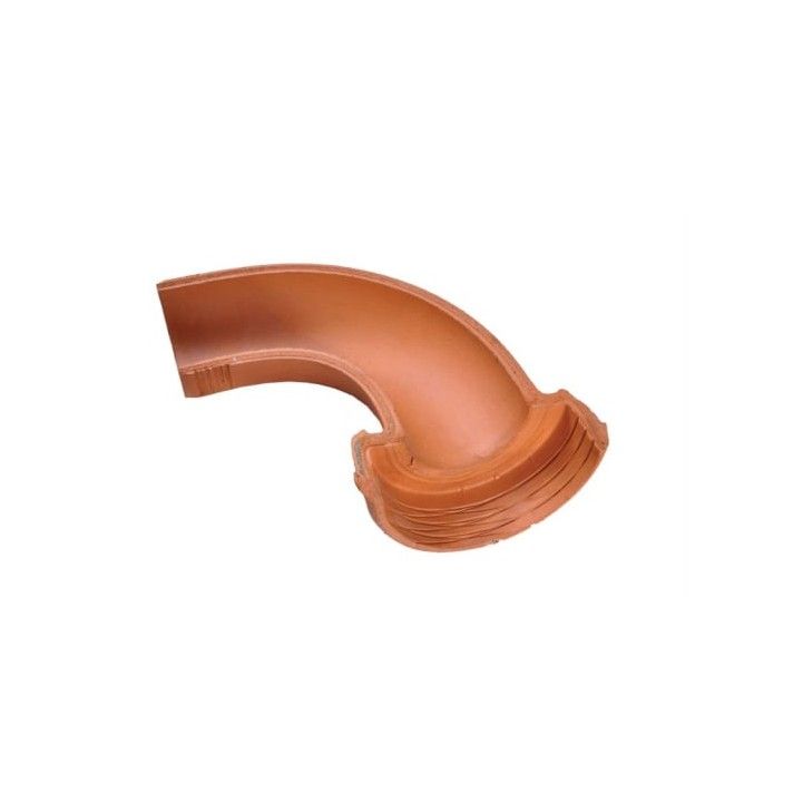 CANOVA CLAY CHANNEL SINGLE SOCKET BEND 150mm x 90deg RH CB1/2R