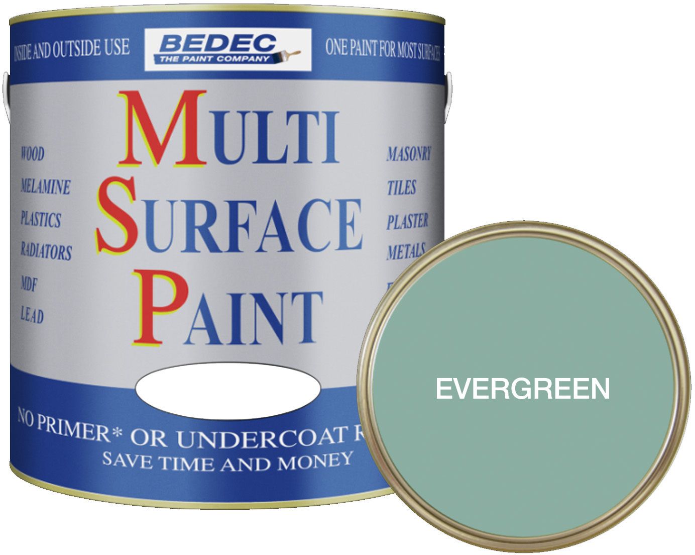 BEDEC SOFT SATIN MULTI SURFACE PAINT 2.5l EVERGREEN BEDE2KB2000/70