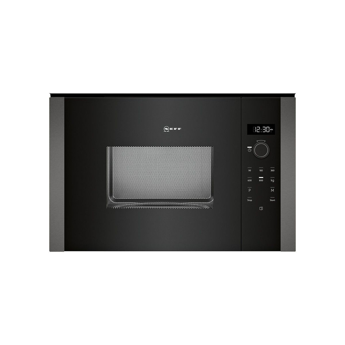 NEFF HLAWD23G0B N50 MICROWAVE OVEN BLACK C/W GRAPHITE GREY TRIM