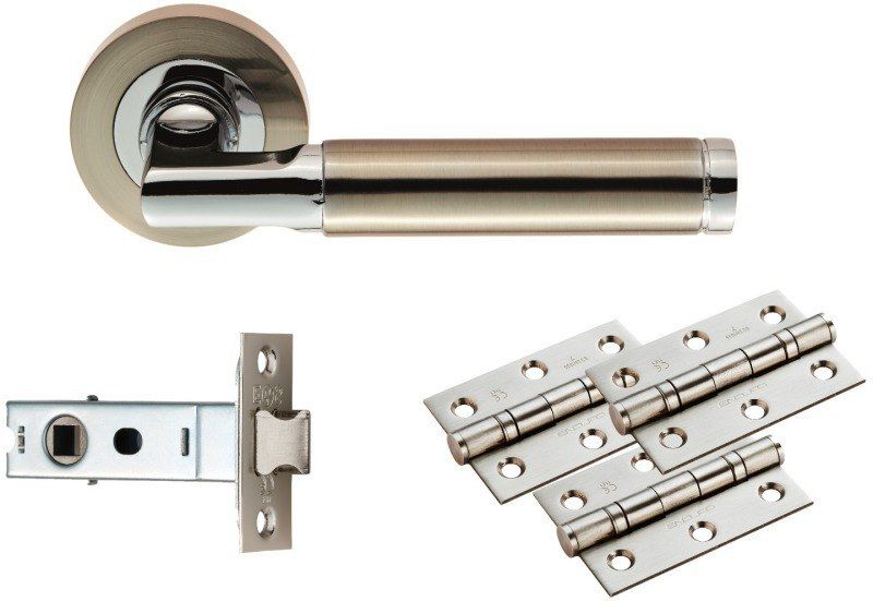 BELAS ULTIMATE LATCH PACK BOXED SATIN NICKEL / POLISHED CHROME UDP006SNCP/INTB