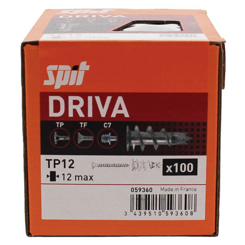 PASLODE SPIT METAL DRIVA SELF DRILLING PLASTERBOARD FIXINGS 31mm (BOX OF 100) 059360