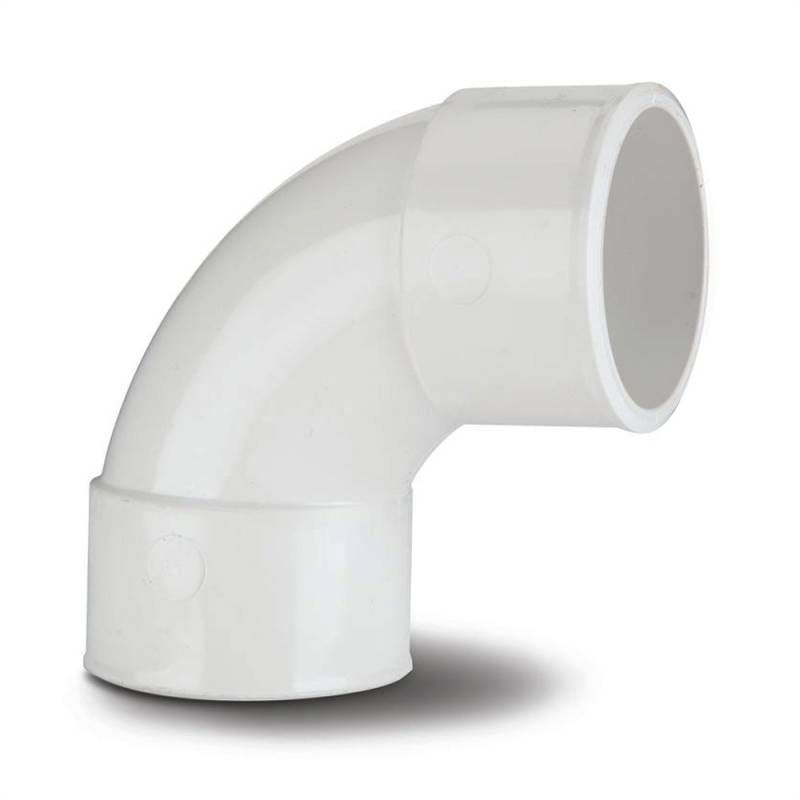 POLYPIPE MUPVC SWEPT BEND 40mm x 92.5deg MU214 MU214W WHITE