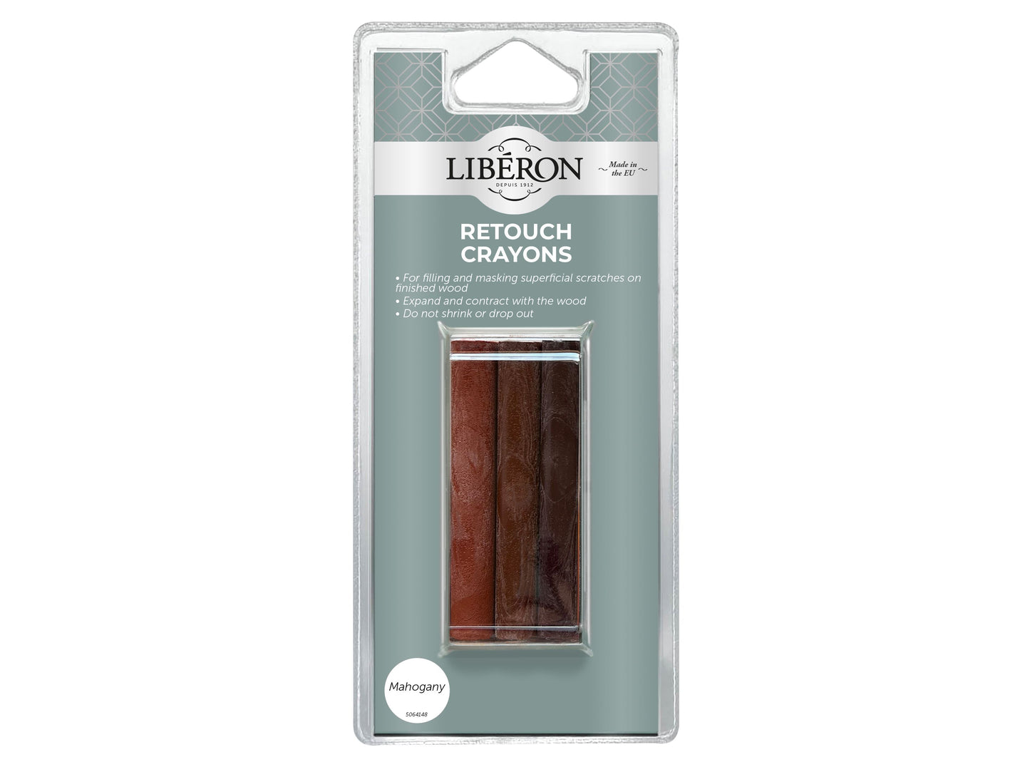 LIBERON SCRATCHED WOOD RETOUCH CRAYONS (PACK 3) MAHOGANY LIBRCMN