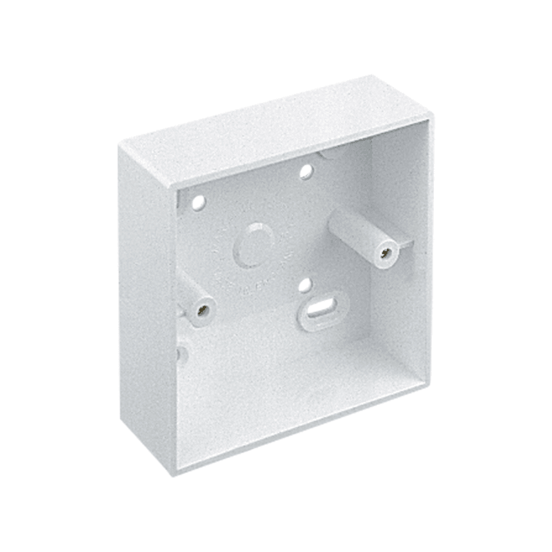 M/TUFFLEX MSSB17WH BOX 1GANG 44mm SQ CORNERS